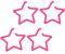 2 Paar Ohrringe 80er Jahre Damen, Ohrringe Pink, Neon Accessoires Damen, Neon Ohrringe, Neon Schmuck,Stern-Neon-Ohrringe für Damen, Mädchen, Kostümpartys, Halloween-Partys