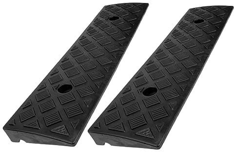 OUNONA Lot de 2 rampes de Trottoir, rampes de Voiture, de Tondeuse, en Caoutchouc, de remorquage, d'accès, de Chargement pour Voiture, Camion