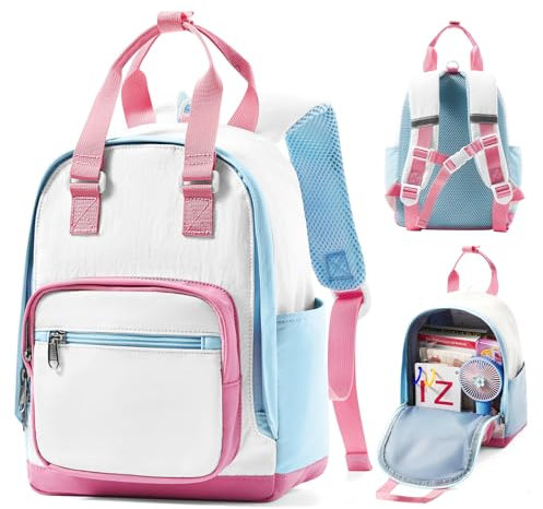 kibachev Kindergartentasche Mädchen Kindergarten Rucksack Kleinkind Baby Rucksack 10l Kinderrucksack mit Brustgurt Kinder Rucksack 1-2-3 Jahre