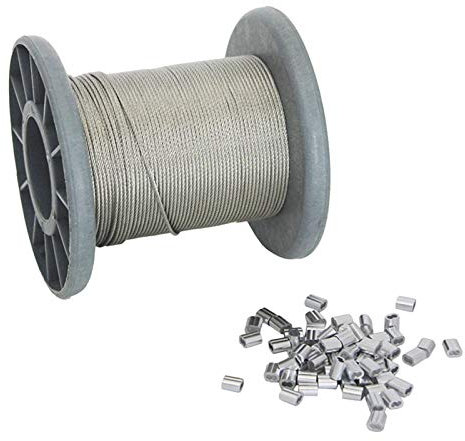 HEYDGBBZ Edelstahlseile, 50M 304 Stainless Steel Wire Rope Softer Fishing Lifting Cable(0.5mm 50m)