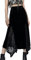 Punk Maxirock Damen Lang Samt Rock High Waist Taschentuchsaum Röcke Gothic Kleidung Damen Y2K Goth Hohe Taille Rock Abend Party