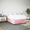 Homgoday Cadre de lit double rembourré - Lit simple - Avec sommier à lattes - Pour chambre à coucher, chambre d'amis - Rose - 140 x 190 cm - Velours