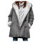 KOG Winterjacke Damen Fleecejacke Herbstjacke Elegant Jacke Motorrad Jacke Einfarbig Oberteile Teenager Casual Mode Pullover Daunenjacke Baumwolle Grau 5XL
