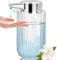 Distributeur automatique de savon en verre sans contact de 283,5 g, rechargeable, mains libres, avec pompe à capteur électrique, bouteille de savon rechargeable pour salle de bain, cuisine, vaisselle,