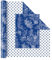 WERNNSAI Blaue Geschenkpapierrolle mit Blumenmotiv – 1 Rolle 43 cm x 10 m Blumenstrauß Geschenkpapier Geburtstagsgeschenk-Geschenkpapier für Erwachsene Hochzeits Brautparty Geschenkpapier