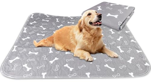 Zeripikfoasp 2 Piezas Empapadores Perros Lavables, Colchoneta de Entrenamiento, Lavables Alfombra Perros Pipi para Perros Reutilizables, Alfombrilla Absorbente Lavable para Perros (81x70cm)