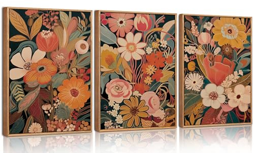 HPNIUB Weichgrünes Gerahmtes Leinwanddrucke Wandkunst Set, Abstrakte Botanische Boho-Wanddekoration, Minimalistisches Bilder Grün Leinwandkunstwerk Wohnzimmer, Schlafzimmer