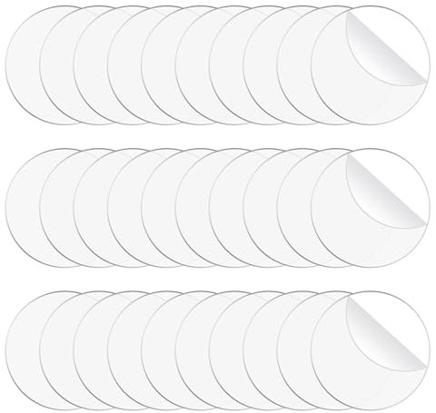 30 Stück 5cm Acrylkreis Rohlinge klare Acrylplatten Runde Acryl-Rohlinge Acrylscheibe Kreis Klare Acrylscheiben Transparente Acryluntersetzer für DIY Bastelprojekte