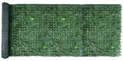 Zendea Siepe Artificiale da Esterno 150x300 cm con Foglie Lauro in PVC e Rete Ombreggiante – Frangivista per Recinzione Giardino, Copri Ringhiera Balcone