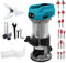 Palm Router Trimmer, strumento senza fili per legno compatibile con batteria Makita 18V -21V, motore brushless da 800 W con 15 punte per router con gambo da 1/3, 10000-30000min/r, 6 velocità