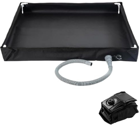 xywlmiegen Tragbare, Faltbare Duschwanne for Camping, stehende Duschwanne mit Abfluss, leichte Outdoor-Badewanne for Strand, Wohnmobil und Wandern(Black)