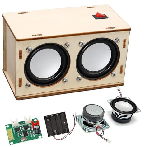 STEM Projects for Kids & Adults Build Your Own Bluetooth Speaker - Science Experiment Electronics Kit | Beginner's Starter DIY Set, STEM Gifts for Teenage Girls + Boys Ages 10 and Up (Dual Speakers)