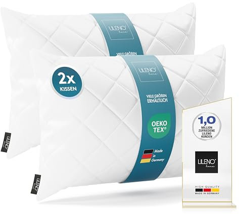 LILENO HOME 2er Set Kissenfüllung 40 x 60 cm - 95°C waschbares Innenkissen geeignet für Allergiker - Polyester Kisseninlet als Couchkissen, Sofa Kissen, Cocktailkissen und Kopfkissen