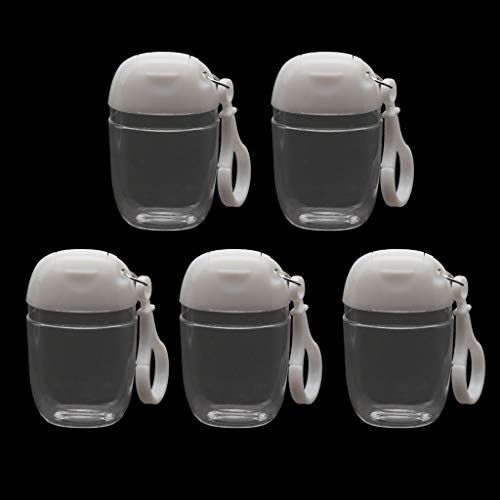 NIHENHAO Empty Travel Bottle Keychain Hand Bottle Holder 30ml Squeeze Bottle Refillable Containers for Toiletry Shampoo