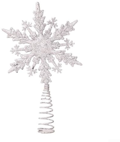 Étoile à paillettes or rose pour sapin de Noël et décoration d'événement (argenté)