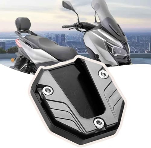 ZLYFCL Motorrad Seitenständer Verlängerung für Harley Davidson Softail Heritage 1981-2022 2023 2024 2025 2026, Aluminium Universelle Antirutsch Ständerverlängerung Unterstützungszubehör,C-Grey