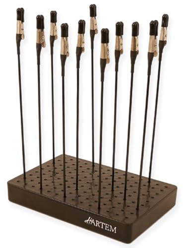 Hartem - Model Making Paint Holder |20 Tweezers and 126 Hole Base | Fixed Anti-fall Structure| Reinforced Rubber Grip|Ideal for Airbrushing and Miniatures