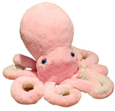 AMSLSIU Für Octopus Plüschtiere Puppen Stofftier Anhänger Kissen Lustige Simulation Home Baby Rückenkissen Weihnachten Geburtstagsgeschenk, Rosa, 30cm