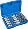 TecTake Ensemble de clé à douille embouts torx mâle female longues/courtes | Douilles avec codage et gorge à bille | Coffret stable inclus - diverses modèles (Type 2 | 19 pcs | 402685)