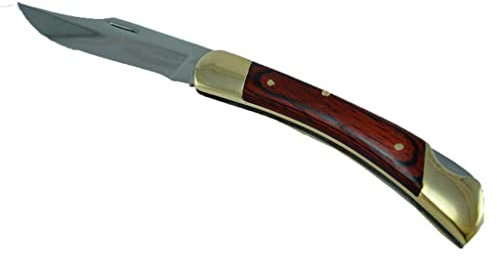Navaja Celaya Caza Puma Madera Roja (10 cm hoja)