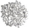 Futheda 100 pcs Aluminum Crimping Loop Sleeve Clips Oval Shaped for 2.5mm Cable Wire Rope Silver Tone