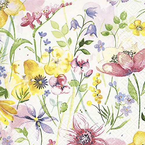 20 Servietten Bunte Blumenwiese Blumen Garten Sommer