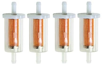 Hippotech (Pack of 4 Fuel Filter for Briggs & Stratton 695666 MTD Craftsman Cub Cadet Troy Bilt Lawn Mower Tractor