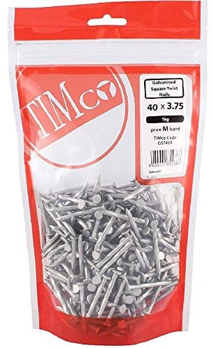 Spax Galvanised Twist Nails - 40mm x 3.75mm - 1Kg Bag