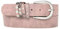 Zakatte • Damen schlichter Gürtel aus Kunstleder mit Strass BS043 (Rosa, 100 cm)