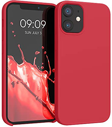 kwmobile Case Compatible with Apple iPhone 12 mini Case - TPU Silicone Phone Cover with Soft Finish - Classic Red