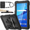 SEYMAC stock Coque pour Huawei MediaPad T5 10,1 Pouces 2018, Coque Antichoc Robuste avec Dragonne/Béquille Rotative à 360 Degrés, Protecteur D'écran, Bandoulière pour Huawei MediaPad Tablet T5 (Noir)