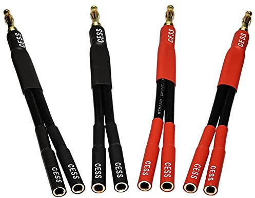 CNCESS CESS-142x4 Banana Plug Splitter 2-in 1-Out (4-Pack)