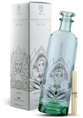 Bottiglia di vetro Wild® con tappo ermetico | Per acqua frizzante e naturale | Lavabile in lavastoviglie - Vetro 100% riciclato | Bottiglia decorativa di design - 700ml | MATER TERRA