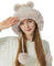 JFAN Warm Mütze Bommelmütze Damen Pudelmütze Winter Ski Mehrfarbig Mode Gehäkeltes Fell Strickmütze Beige One Size