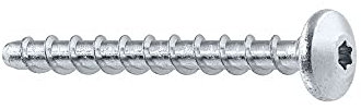 Lot de 100 Vis Autoforeuse Béton 6 x 60 mm en Acier Carbone à Tête Plate TX 40