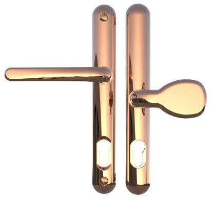 Ultion Sweet Door Handle Paddle Style 211mm (Long Fixings) - Matching Door Furniture Available (Rose Gold)