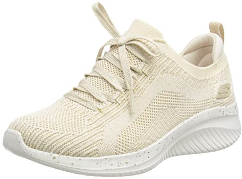Skechers Damen Ultra Flex 3.0 Let's Dance Sneaker, Natur, 39 EU