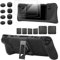 Bigqin Schutzhülle Zubehör Set kompatibel mit Steam Deck, 2 Hartglas, 6 Tastenschutzaufkleber, 8 Thumb-Stick Joystick Kappen aus Silikon, 17 in 1 Rutschfestes und Stoßfestes Satz