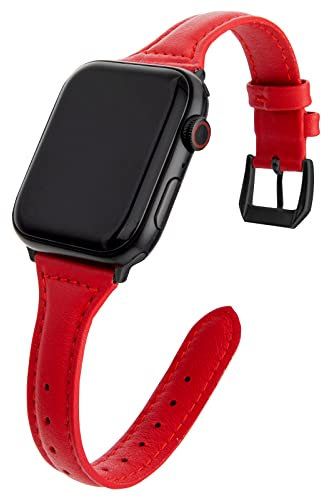 SEURE Compatibile con cinturino apple watch 38mm 40mm 41mm 42mm 44mm 45mm, donne uomini cinturino in pelle sottile per Serie SE/8/7/6/5/4/3/2/1