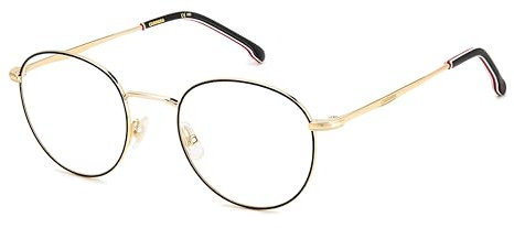 Carrera Brille mit Sehstärke in Schwarz für Herren optional mit Sonnenbrillentönung oder Blaulichtfilter, Rund, gefertigt aus Metall, Modell: CARRERA 307 (inklusive Brillenetui)