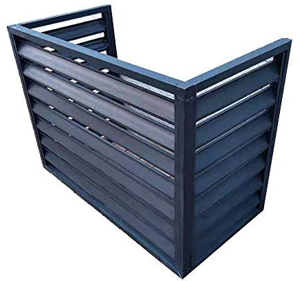 FOYUE Klimaanlagenabdeckung für den Außenbereich,Sichtschutzzaun,Gartenzaun,Mülleimergehäuse,Verkleidung aus Aluminium Schutzgitter für Klimaanlagen und Wärmepumpen