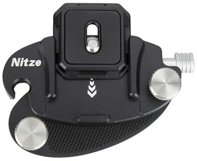 Nitze Camera Clip, Shoulder Strap Mount, Capture Clip with 4-side Mountable Arca Quick Release Plate for DSLR/Mirrorless, Action Camera - N58A
