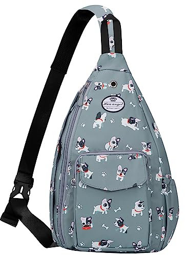 HUA ANGEL Stylisch Brusttasche Crossbody Bag Leichter Rucksack Damen Heren Wasserdicht Sling Bag Brusttasche UmhäNgetasche Mit Flaschenfach FüR Reisen Sportlich Wandern