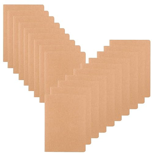 XYark 20 Pack Blank Small Pocket Notebook Journals Bulk with Thick Unlined Paper, 60 Pages, 5.5x3.5 inch, A6 Size, Easy to Carry, Kraft Cover, Diary Writing Sketchbook Subject Notebooks Planner