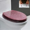 TISTIK Glitter & Soft Close Toilet Seat, D-Shaped, Resin, Pink, 14.2 x 16.53