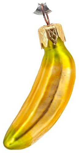 Weihnachtskugeln Glas Handmalerei Glasbläserei Christbaumkugeln Mundgeblasen Obst, Gemüse Banane