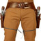 SIULAS Vintage PU Leder Doppel Pistole Revolver Gürtel Holster, alte Wild West Cowboy Gunfighter Pistolenhalter für Männer,Braun