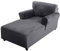 CLGTY Samt Chaiselongue Bezug, Weich Chaiselongue Sofabezug Mit Armlehne Antirutsch Waschbar Sofahusse Für Wohnzimmer-grau-Chaiselongue