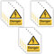 11CM X 9CM Pack of 15 Self Adhesive Danger Electrical Hazard Warning Vinyl Stickers, Electrical Safety Stickers, Electric Sign Label