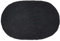 Teppich Jute schwarz 160x230 cm oval handgewebt Naturfaser Boho Kurzflor Demirci
